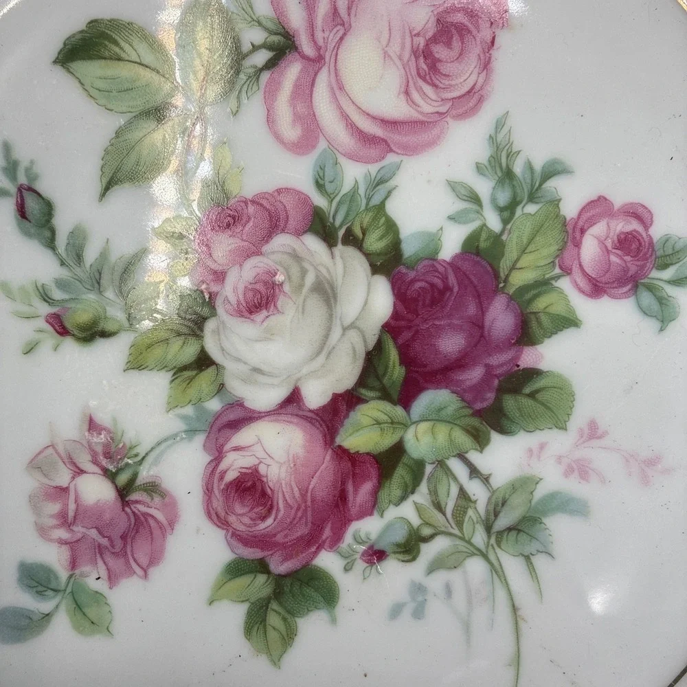 Schumann Bavaria Serving Fruit Round Floral Bowl Reticulated 10